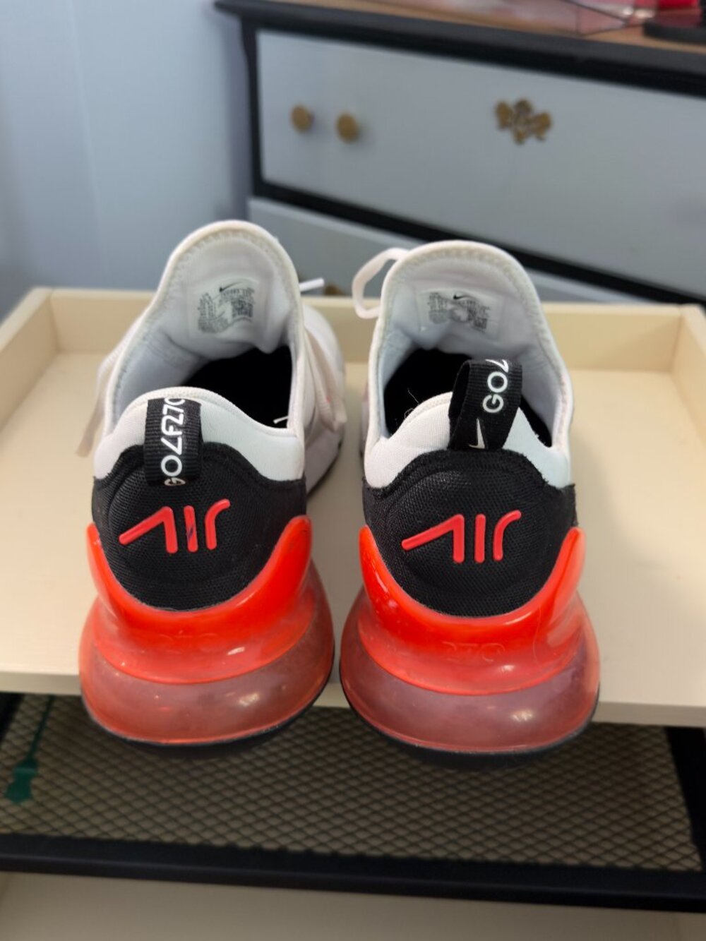 Nike Air Max 270 G Golf Shoes Sz 10.5 White Orange